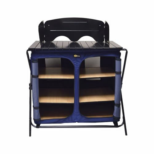 Part Synergy Table Camp Cusine/Cupboardard 3 Cabinet Shelf Foldable