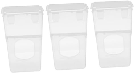 Yardwe Comedero para Palomas De 3 Piezas Alimentador De Codornices De Plástico Alimentador De Jaula para Codornices Soporte para Comida para Pájaros De Jaula para Loros
