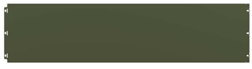 vidaXL Bordure per Prato 10 pz Verde Oliva Acciaio Laminato a Freddo, Bordatura del Bordo del Giardino, Bordatura del Letto del Giardino, Bordo del Giardino