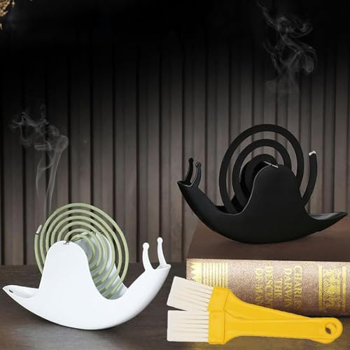2 stycken myggspolhållare, kreativ myggo spolhållare snigel myggspiral hållare bärbar myggspiral behållare hållare för myggspolar för inomhus och utomhus
