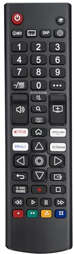 Mando a distancia universal LG para todos los modelos de TV inteligente LED, OLED, LCD, UHD, HDTV, HDR, WebOS, 4K, 8K con Netflix, video y botones de canales