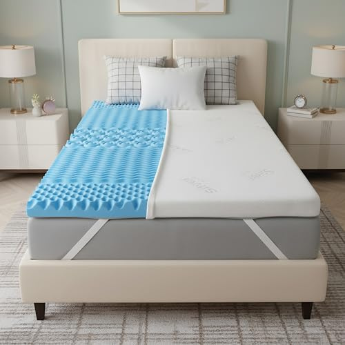 DREAM Topper Singolo 80x190 Memory Foam alta densità altezza 5.5cm Certificato Dispositivo Medico - Topper Letto Singolo Traspirante con Rivestimento Sfoderabile Argento Antibatterico - Made in Italy