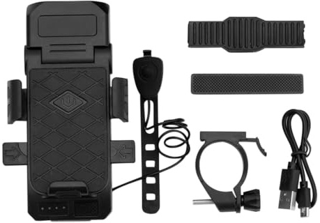 Générique per bicicletta ricaricabili | Set di illuminazione per bicicletta con torcia a LED | Faro 4 in 1, posteriori e posteriori, Supporto per telefono, Batteria esterna, illuminazione
