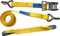Petex 43193319 Dreipunkt-Autotransport-Zurrgurt 3-teiligLänge 3,3 m, Quergurt 0,4 m, Breite 35 mm, 1000/2000 daNSpitzhaken einfach, Gelb/Orange