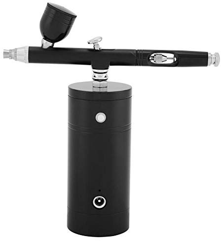 Fdit Black Mini Air Compressor Spray Gun Airbrush Set 7CC Kapacitet (0,3 mm) ÅTERANVÄNDIG FÖRPACKNING