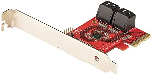 StarTech.com PCIe SATA Controller Karte - 4 Port SATA 3 Erweiterungskarte/Kontroller - 6Gbit/s - Full/Low-Profile Blende - PCI Express Festplatten/SSD kontroller/Adapter (4P6G-PCIE-SATA-CARD)