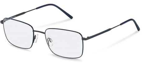 Rodenstock Quadratisch Metall Brillen in Dark Gun, Dark Blue für Herren, Brille mit Sehstärke, optional mit Sonnenbrillen tönung oder Blaulichtfilter (Modell R2642)