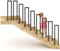 Ogimeka Rampe Escalier Intérieure en Forme de U, Garde Corps Escalier en Métal, Main Courante pour Escalier, Garde Corps Intérieur/Exterieur pour Villa, Balcon, Couloir, Appartement (90x20cm, Noir)