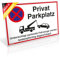Schild Privat Parkplatz | PVC 30 x 20 cm | Unberechtigt parkende Fahrzeuge Werden kostenpflichtig abgeschleppt! weiß | stabiles PVC Schild mit UV-Schutz | Parkverbot | Dreifke®