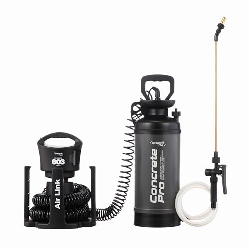 Sprayers Plus 603 Air Booster Concrete Sprayer, Battery Powered Construction Sprayer, Adjustable Pressure, Industrial-Grade Durability,Concrete Applications, Form Oils, Blench,2 Gallon