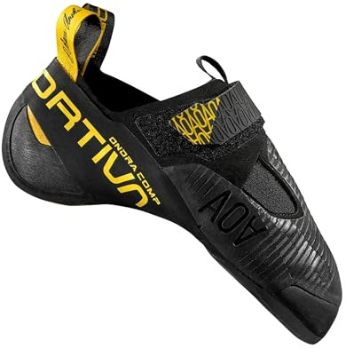 LA SPORTIVA Unisex Ondra Comp Zapatos de escalada, Black Yellow, 43 EU