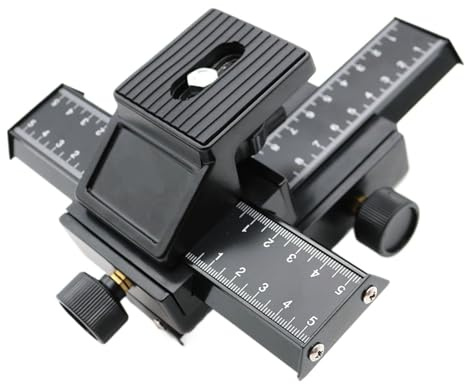 Compatible for Tomas de Primeros Planos Guía Deslizante de riel de Enfoque Macro de 4 vías Guía de plástico de aleación de Aluminio