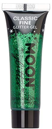 Moon Glitter - Gel mit klassischem feinem Glitter - 12ml - Grün - Glitzer Gesichtsfarbe