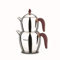 Korkmaz A215 Sehnaz Maroon Turkish Teapot Set for Stovetop, 18/10 Stainless Steel Double Tea Maker with Bakalite Handles, Samovar Style Tea Kettle with 37.2 Oz (1100ml) & 77.8 Oz (2300ml)