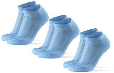 DANISH ENDURANCE Kurze Laufsocken, 3 & 5 Paar Sommer Sportsocken, Schweißableitend, Unisex, für Damen & Herren, Hellblau, 43-47