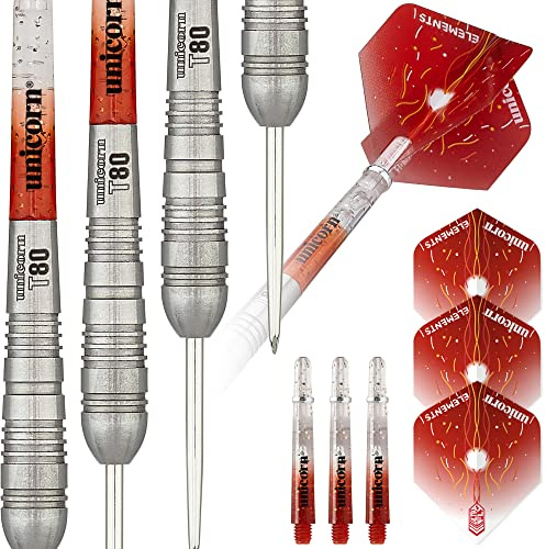 Unicorn Core XL Attaccante, Freccette in Acciaio Unisex, Rosso, 23 g