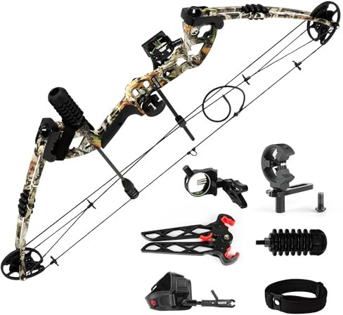 REAWOW Compoundbogen 30-60 LBS,Bogen und Pfeil Set Einstellbare Bogenschießen, Jagdbogen, Sportbogen, Compoundbögen für Outdoor Bogen Jagd Erwachsene Jugend Anfänger 310 Fps