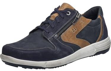 Josef Seibel Herren Sneaker Enrico 20,Weite G (Normal),Wechselfußbett,Freizeitschuhe,Schnuerschuhe,straßenschuhe,Indigo-Kombi,41 EU