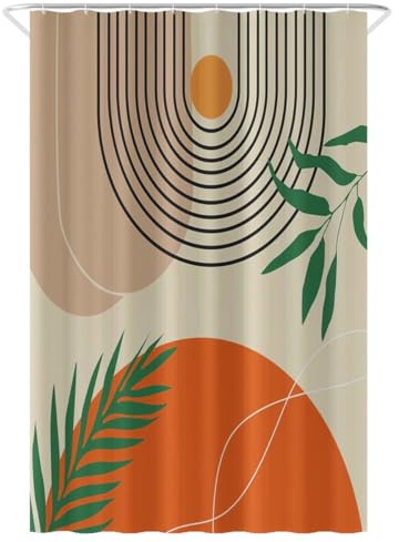 Loti Living Anti-Schimmel-Duschvorhang, 120x200 cm, texturiertes Wasserabweisendes Polyester, inkl. Ringe