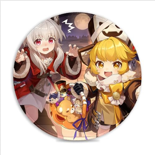 LJSPTU Gaming Mouse Pad Honkai Star Rail Portable (11.8-inch) SU Cloth Mouse Pad Spill-Proof Desk Mat 360° Smooth Tracking for Esports, Compact for Travel Gaming Setup