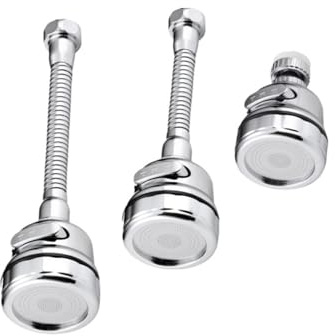 LZZYFPX Faucet Adapter Aerator 3 Modes 360 Rotatable Bubbler High Pressure Faucet Filter Extender Water Saving Tap Nozzle Kitchen Gadget(Model A)