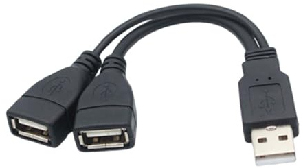 Cable de Divisor USB : Divisor USB Hub con Conector Masculino y Dos Salidas Femeninas | Extensión múltiple para automóviles, Cuadernos, Dispositivos de Entrada y Doble Carga