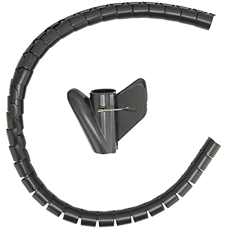 Organisateur de Manches de câble Organisateur de Fil enroulé Tube de Gestion Ouverte avec Clip Noir pour Usage Industriel/Bureau (Φ10mm)