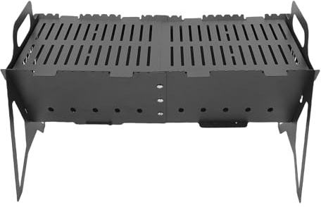HELEVIA Slot Grill Portable Folding Charcoal Grills, Löstagbara Fällbara BBQ -Grill, för Utomhusresor