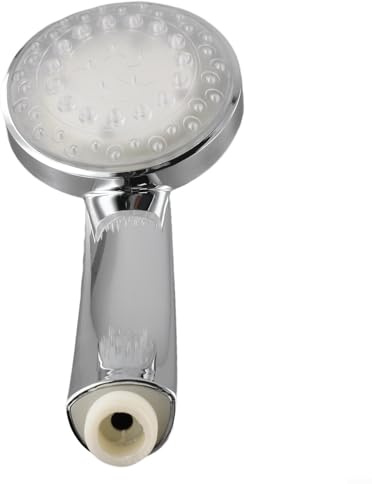 Cabezal de ducha con luz LED con 7 luces que cambian de color, aspersor de baño alimentado por turbina de agua para retención y conservación del agua