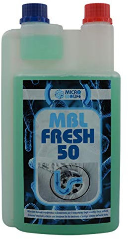 MBL FRESH 50 - ml. 1000 flacone “giustadose” – Attivatore biologico con azione deodorante per il trattamento degli scarichi e fosse settiche