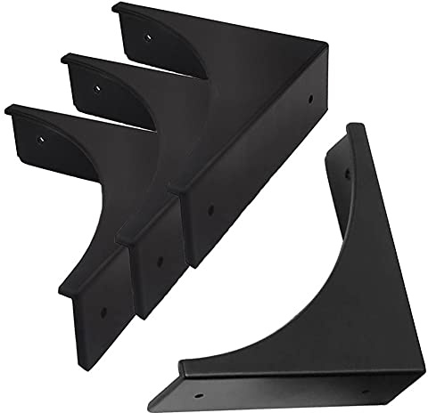brandname Mizhang Corner Protector Edge 4 Pcs Retro Metal Decorative Box Corner Protector Safety Bumpers for Cabinet Chest Desks Jewelry Box Drawer Tables Furniture Hardware Accessories(Black)(1)