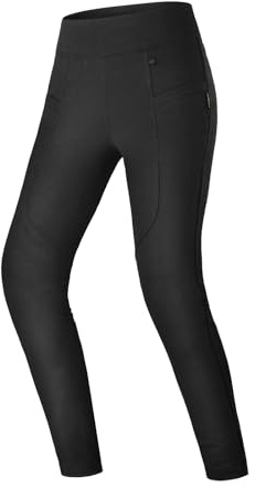SHIMA Cruz 2.0 Motorradleggins Damen -Motorrad Stretch Leggings Hose Frauen mit Protektoren Jeggings (Schwarz, M Long)