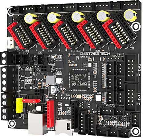 BIGTREETECH SKR 3 EZ Placa base silenciosa 48 V Soporte de impresión de alta velocidad Marlin & Klipper Firmware Compatible con EZ2209 TMC5160 TMC2209 Controlador para impresora 3D DIY placa de