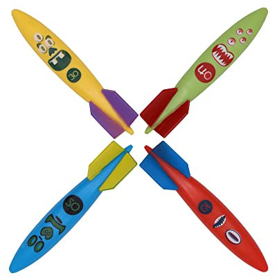 VReder Dive Sticks Pool Toys, Dive Rings Sticks Diving Torpedo for Swimming Underwater Pool Training Diving Game Training Swimming Fun Toys Gift for Kids (Diving Torpedo Bandits B)