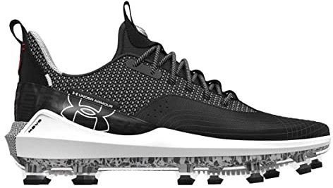 Under Armour Men's Harper 7 Low Elite TPU Molded Baseball Cleat Black/White.