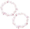 DUINIU 2 Pieces Rose Quartz Bracelet, Pink Natural Stone Elastic Bracelet, Girls' Gemstone Jewelry, Irregular Crystal Piece Bracelet, Gravel Bracelet Jewelry