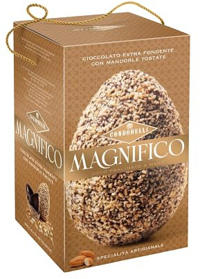 CONDORELLI UOVO DI PASQUA IL MAGNIFICO CIOCCOLATO EXTRA FONDENTE CON MANDORLE TOSTATE 440gr