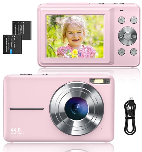 Sevenat Digitalkamera Fotokamera FHD 1080P 44MP Fotoapparat Digitalkamera 16X Digitalzoom Kompakt Einfache Tragbare Digital Kamera für Kinder Senioren Mädchen Anfänger Teenager Studenten