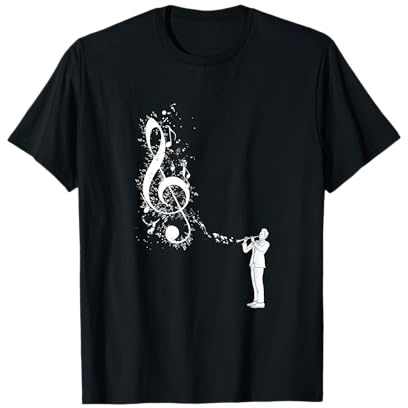 Clarinette Instrument Player Note de Musique Clarinettiste T-Shirt