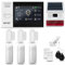 HUXGO® HXA007 Alarmanlage Haus WiFi + GSM mit Funk Sirene | Alarmanlage Wohnung mit App. TUYA | Alarm System mit 3X Bewegungsmelder, 3X Tür- Fenstersensor| Wohnmobil Alarmanlage