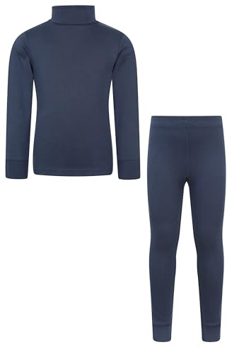 Mountain Warehouse Meribel Kids Top & Pants Set | Boys & Girls 100% Cotton Lightweight & Breathable Long Sleeve Thermal T-shirt & Trousers, Warm Underlayer for Everyday Wear