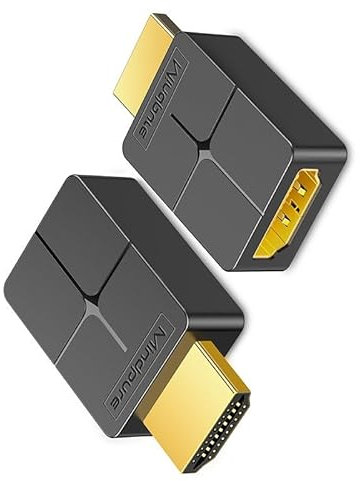 XAGMODSHN Paquete de 2 adaptadores macho a hembra, compatible con 4K y 3D, adecuado para televisores, monitores, portátiles, juegos suaves