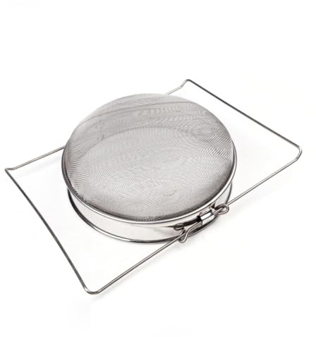 Mipcase Filtre à Miel Double Tamis Acier Inoxydable Rouille et Résistant Corrosion Tamis Apiculture Filtration Fine et Grossière pour Seaux Variés