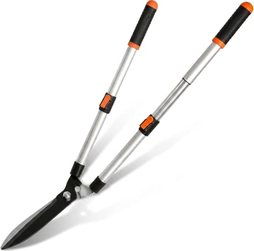 Telescopic Aluminium Lawn Shears, Lightweight Back-Friendly Grass Shears with Extendable Handles 790–1190mm, Comfortable Grip & Easy Locking System for Effortless Garden Trimming