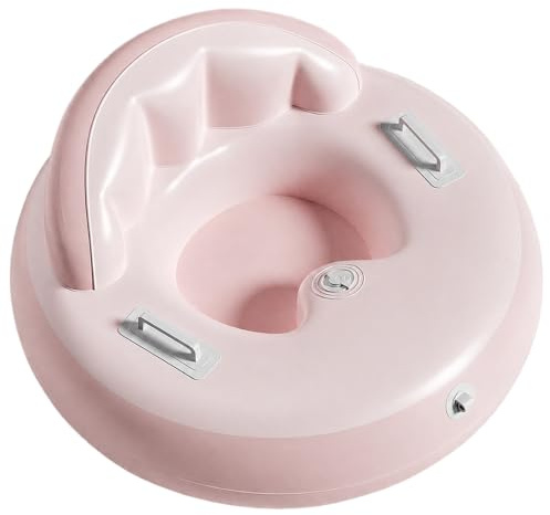 Chambres à air gonflables pour la Neige, avec Dossier Haut et poignées de sécurité, Luge en Forme de cœur Rose pour Adultes, épaisse et résistante au Froid