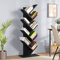 YITAHOME Bücherregal mit 9 Ebenen, CD DVD Regal Holz Industrielle Bodenstehend Baum-Bücherregal, Kinder Kleines Holzregale Standregal Eckregal Organizer für Bücher Wohnzimmer Zeitschriften Büro
