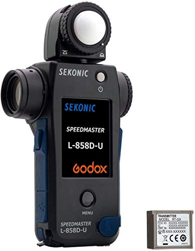 Sekonic L-858D-U Speedmaster Light Meter with RT-GX Transmitter Module, Incident & 1â Spot Meter with Flash Duration Analysis & Godox/Flashpoint Wireless Control Bundle