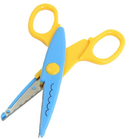 Ruilogod Estudiantes Artesanía de papel Ola Blade Tijeras Tijeras Cizallas Azul Amarillo