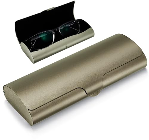 Hifot funda rígida gafas Aluminio, metal funda Gafas lectura, Estuche Gafas para mujer hombre