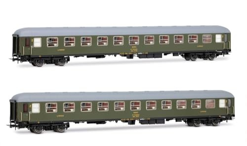 Electrotren He4036 Renfe, 2-Enhetspaket Bbl-8100 Liggvagnar, Olivgrön, Ep. Iv Passagerarbussar